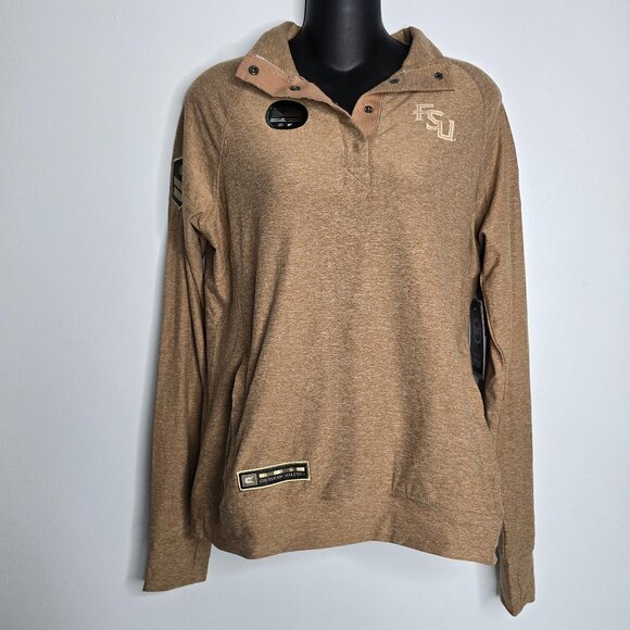 Colosseum Tops - FSU Seminoles Women Shirt Medium Military Operation Hat Trick USA Flag Colosseum